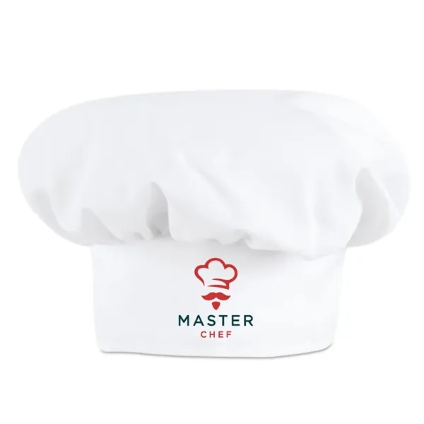 White Muslin Chef Hat with Hook and Loop Back - White Muslin Chef Hat with Hook and Loop Back - Image 0 of 1