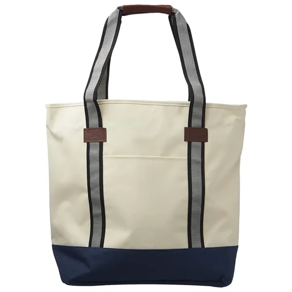 Top Zipper Closure Polyester Cotton Canvas Tote Bags - Top Zipper Closure Polyester Cotton Canvas Tote Bags - Image 4 of 5