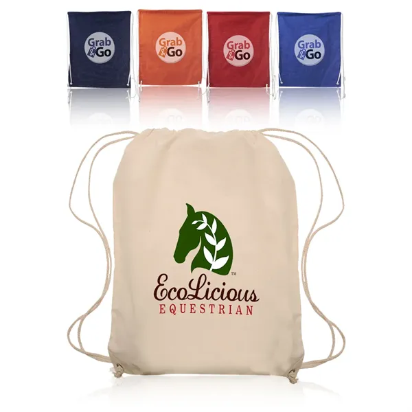 Cotton Drawstring Tote Bags - Cotton Drawstring Tote Bags - Image 0 of 6