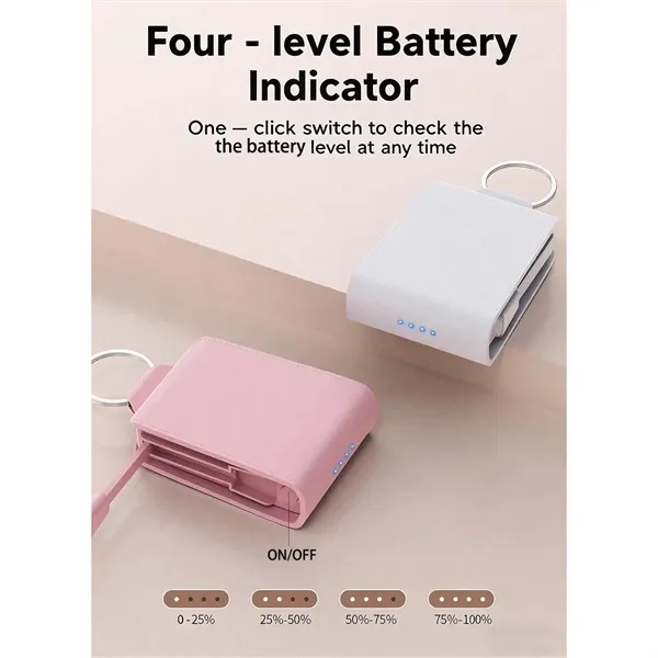 2000MAh Portable Keychain Charger Power Bank - 2000MAh Portable Keychain Charger Power Bank - Image 2 of 7