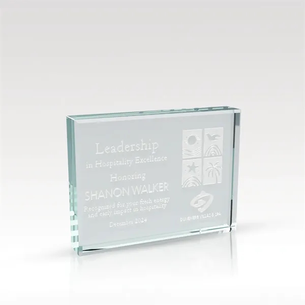 Custom 6" Rectangle Crystal Award - Starphire Banner - Custom 6" Rectangle Crystal Award - Starphire Banner - Image 0 of 1