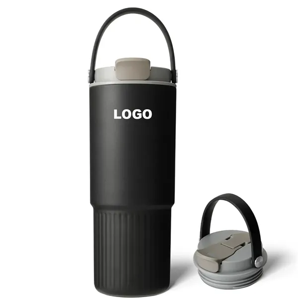 Insulated Water Bottle with Straw and Handle - Insulated Water Bottle with Straw and Handle - Image 0 of 5