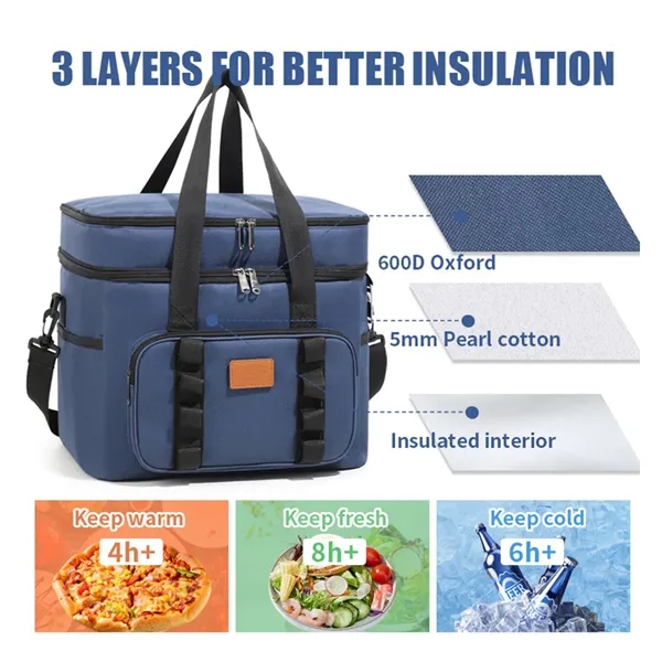 23L 6gal Leakproof Insulated Large Lunch Cooler Bag Box - 23L 6gal Leakproof Insulated Large Lunch Cooler Bag Box - Image 4 of 6