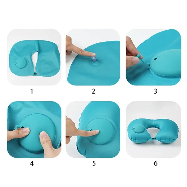 Compact Lightweight Inflatable Travel Neck Pillow - Compact Lightweight Inflatable Travel Neck Pillow - Image 2 of 4