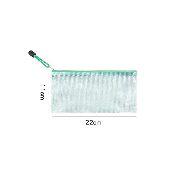 Transparent Zipper Mesh File Bag Document Organizer - Transparent Zipper Mesh File Bag Document Organizer - Image 4 of 4
