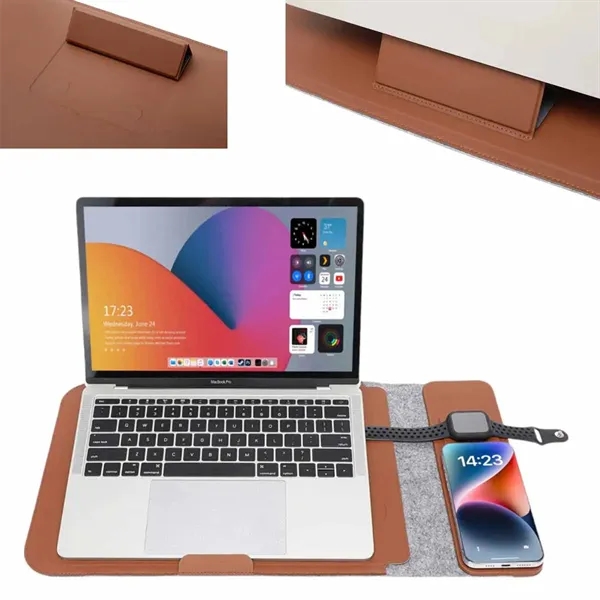 Laptop Sleeve With Wireless Charging - Laptop Sleeve With Wireless Charging - Image 4 of 5