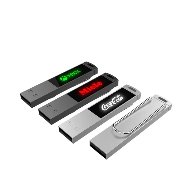 Book Clip Led Logo Usb Flash Drive - Book Clip Led Logo Usb Flash Drive - Image 3 of 3