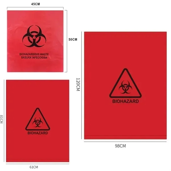 PO PP Material Heatresistant Medical Waste Bags Red - PO PP Material Heatresistant Medical Waste Bags Red - Image 1 of 4