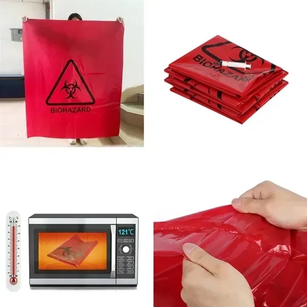 PO PP Material Heatresistant Medical Waste Bags Red - PO PP Material Heatresistant Medical Waste Bags Red - Image 3 of 4
