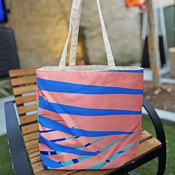 Reversible Colored Cotton Canvas Tote Bag - Reversible Colored Cotton Canvas Tote Bag - Image 18 of 26