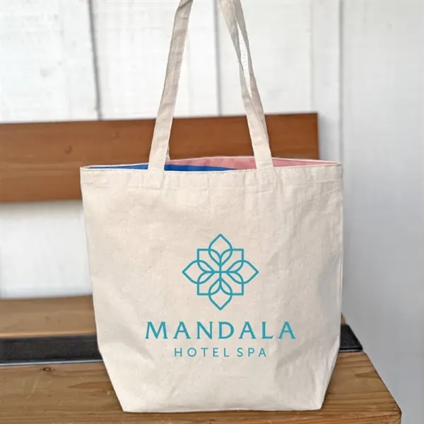 Reversible Colored Cotton Canvas Tote Bag - Reversible Colored Cotton Canvas Tote Bag - Image 26 of 26