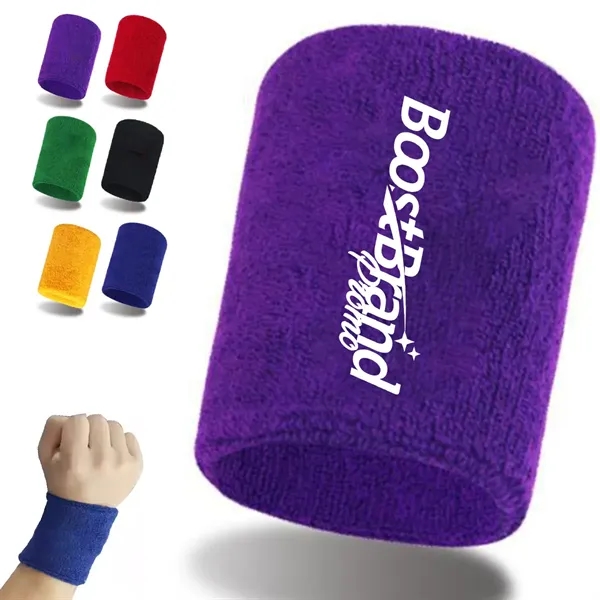 Customizable Absorbent Terry Cloth Wristband - Customizable Absorbent Terry Cloth Wristband - Image 0 of 3