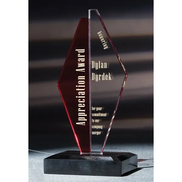 Red Clear Crystal Award - Galactia