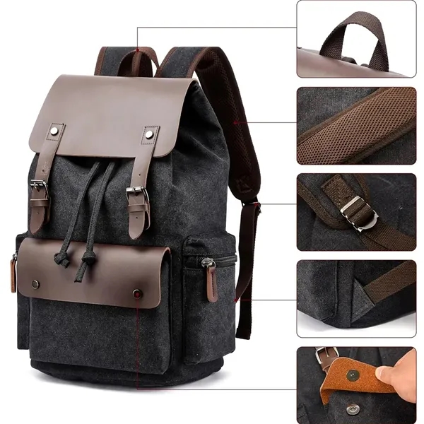 Large Canvas Backpack for Men - Large Canvas Backpack for Men - Image 4 of 4