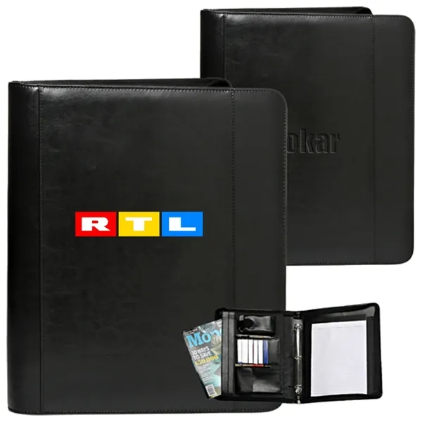 Custom Zippered 3-Ring Portfolio - Custom Zippered 3-Ring Portfolio - Image 0 of 2