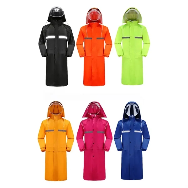 Long Hooded Raincoat - Long Hooded Raincoat - Image 3 of 5