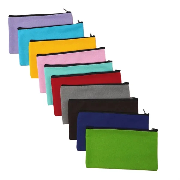 Promotional ' Economical Cotton Makeup Pouch with Zippers - Promotional ' Economical Cotton Makeup Pouch with Zippers - Image 0 of 3