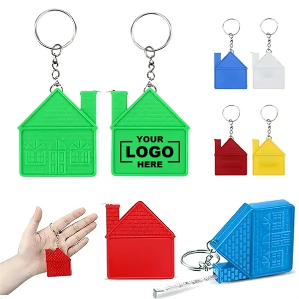 House-Shaped Keychain Tape Measure - House-Shaped Keychain Tape Measure - Image 0 of 4