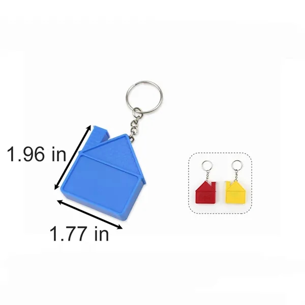 House-Shaped Keychain Tape Measure - House-Shaped Keychain Tape Measure - Image 1 of 4