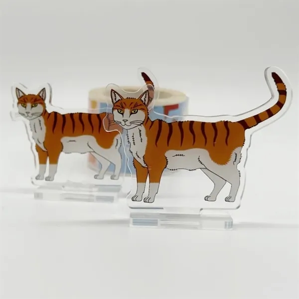 Custom Clear Acrylic Cutout Standees Desktop Photo Display - Custom Clear Acrylic Cutout Standees Desktop Photo Display - Image 4 of 4