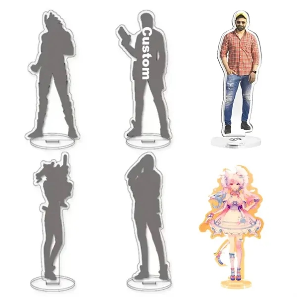Custom Clear Acrylic Cutout Standees Desktop Photo Display - Custom Clear Acrylic Cutout Standees Desktop Photo Display - Image 0 of 4