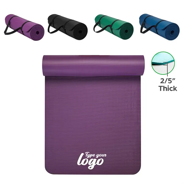 Thick Yoga Mat for Fitness with Carrying Strap - Thick Yoga Mat for Fitness with Carrying Strap - Image 0 of 2