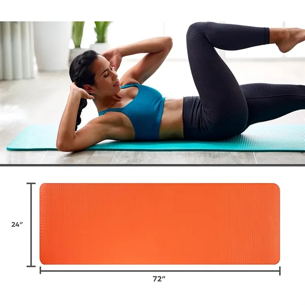 Thick Yoga Mat for Fitness with Carrying Strap - Thick Yoga Mat for Fitness with Carrying Strap - Image 1 of 2