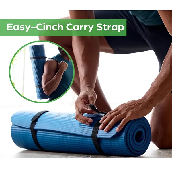 Thick Yoga Mat for Fitness with Carrying Strap - Thick Yoga Mat for Fitness with Carrying Strap - Image 2 of 2