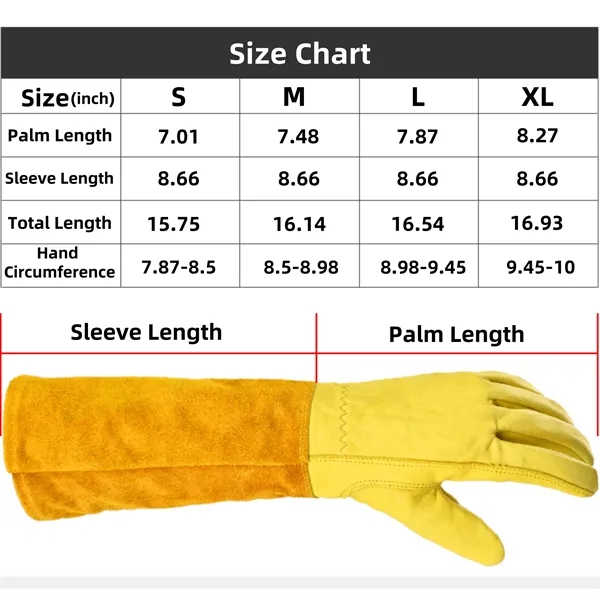 Long-Cuff Cowhide Protective Gloves - Long-Cuff Cowhide Protective Gloves - Image 1 of 9