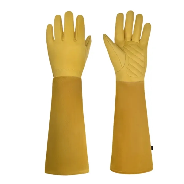 Long-Cuff Cowhide Protective Gloves - Long-Cuff Cowhide Protective Gloves - Image 2 of 9
