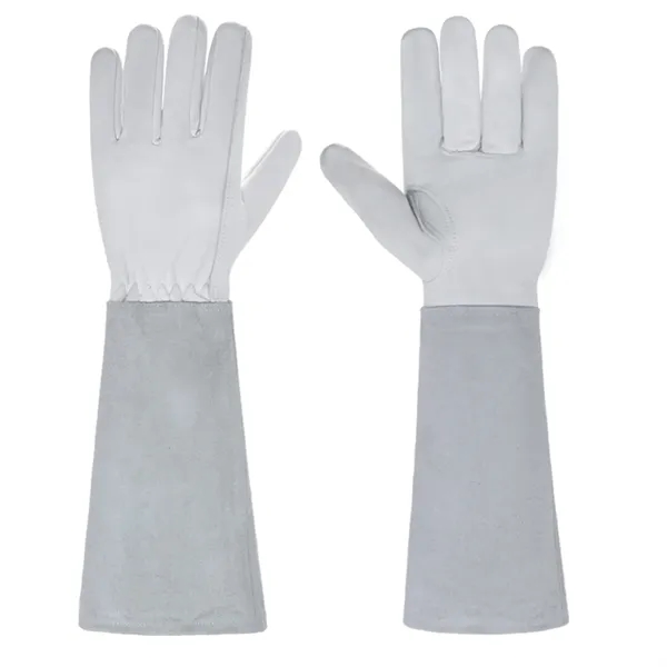 Long-Cuff Cowhide Protective Gloves - Long-Cuff Cowhide Protective Gloves - Image 4 of 9
