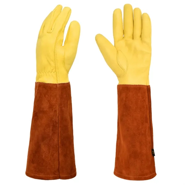 Long-Cuff Cowhide Protective Gloves - Long-Cuff Cowhide Protective Gloves - Image 9 of 9