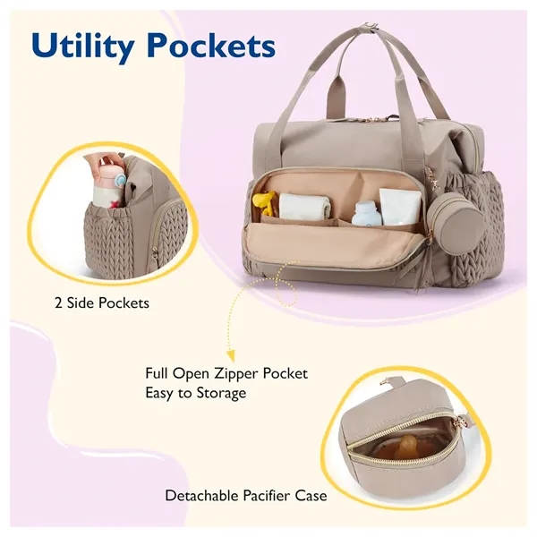 Baby Diaper Bag Tote Large Capacity for Nursing Essentials - Baby Diaper Bag Tote Large Capacity for Nursing Essentials - Image 3 of 5