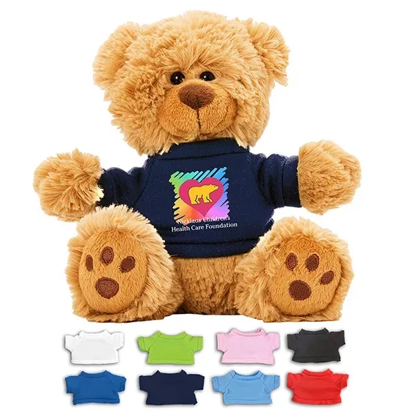6" Plush Teddy Bear With Choice of T-Shirt Color - 6" Plush Teddy Bear With Choice of T-Shirt Color - Image 0 of 17