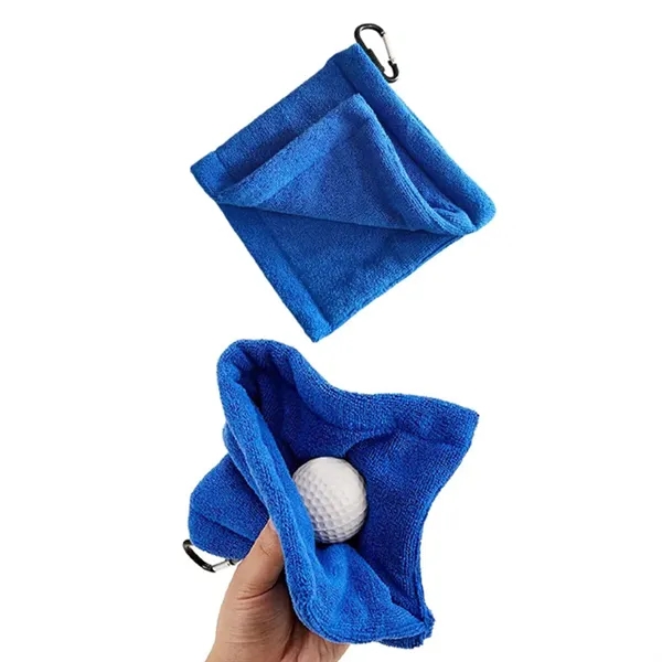 Golf Ball Towel With Clip - Golf Ball Towel With Clip - Image 1 of 4