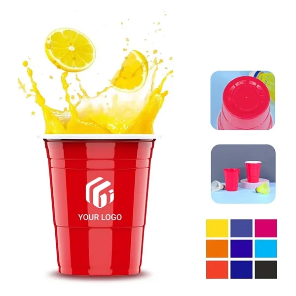 Party wedding double wall 16oz reusable plastic solo cups - Party wedding double wall 16oz reusable plastic solo cups - Image 0 of 4