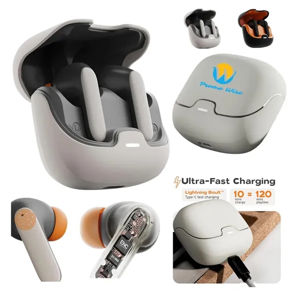 Noise-Cancelling Wireless Bluetooth Headphones Earbuds - Noise-Cancelling Wireless Bluetooth Headphones Earbuds - Image 0 of 9