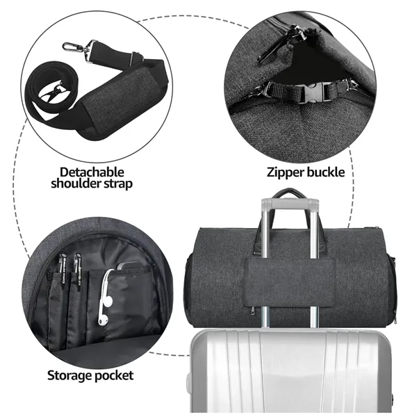 Duffel Suit Bag with Shoe Compartment Carry On Luggage - Duffel Suit Bag with Shoe Compartment Carry On Luggage - Image 3 of 3