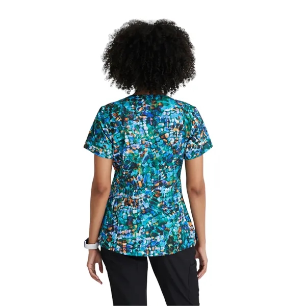 Barco One - Women's Four-Pocket V-Neck Thrive Print Scrub... - Barco One - Women's Four-Pocket V-Neck Thrive Print Scrub... - Image 1 of 5