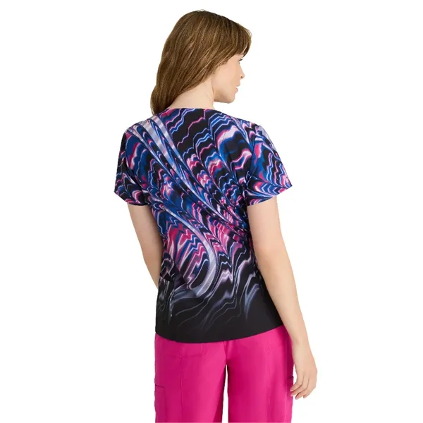 Barco One - Women's Four-Pocket V-Neck Thrive Print Scrub... - Barco One - Women's Four-Pocket V-Neck Thrive Print Scrub... - Image 2 of 5