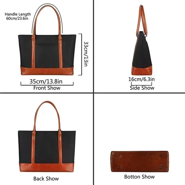 Waterproof Laptop Tote Bag With USB Port For Office - Waterproof Laptop Tote Bag With USB Port For Office - Image 1 of 4