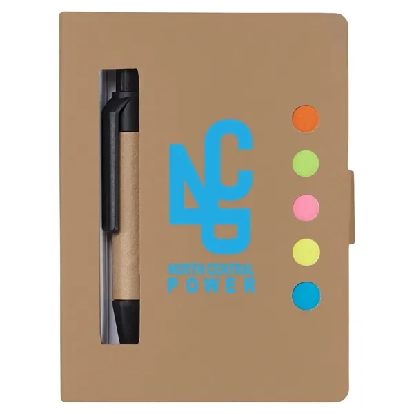 Eco Stowaway Sticky Jotter With Pen - Eco Stowaway Sticky Jotter With Pen - Image 1 of 2