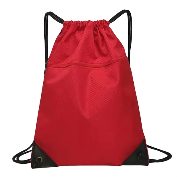 Zipper Drawstring Sport Backpack Bag