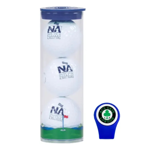 Bridgestone Treo 3 Golf Ball Tube with Hat Clip