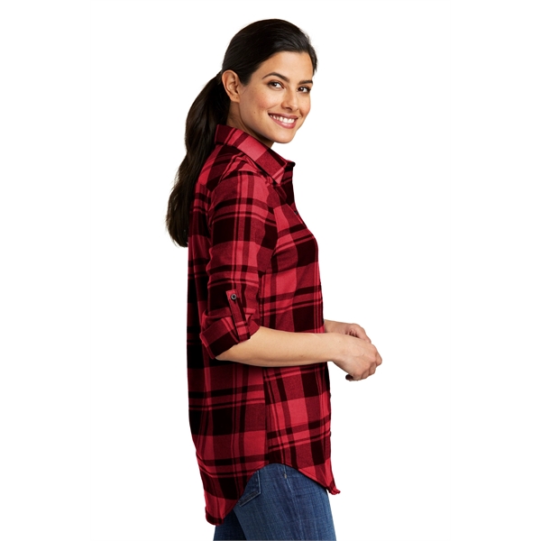 Port Authority Women's Plaid Flannel Tunic . - Port Authority Women's Plaid Flannel Tunic . - Image 17 of 32