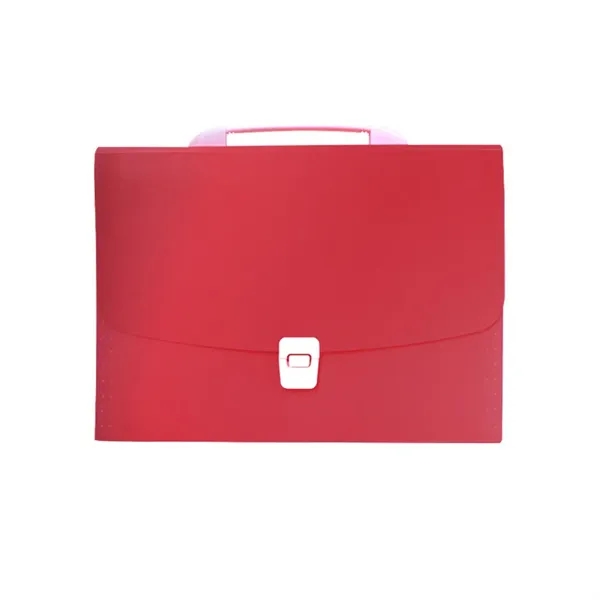 13-Pocket Accordion File Folder with Handle Plastic, A4/Le - 13-Pocket Accordion File Folder with Handle Plastic, A4/Le - Image 3 of 6