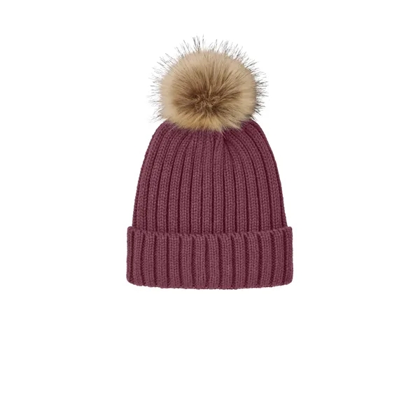 Port Authority Faux Fur Pom Beanie - Port Authority Faux Fur Pom Beanie - Image 0 of 8