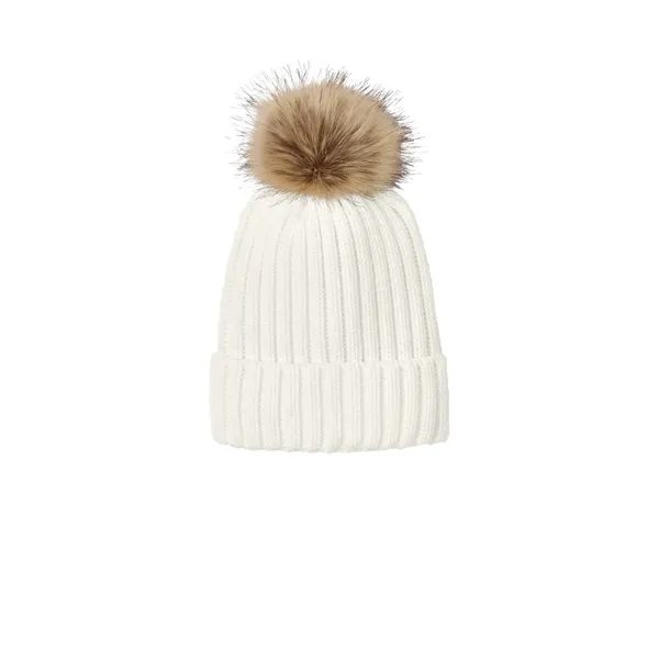 Port Authority Faux Fur Pom Beanie - Port Authority Faux Fur Pom Beanie - Image 5 of 8