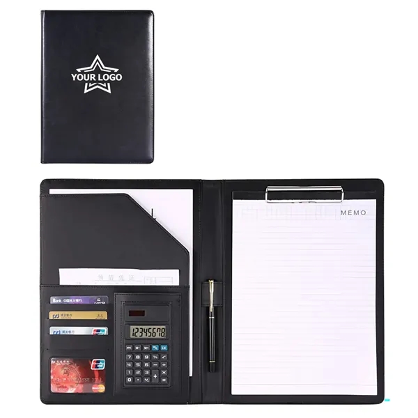 Custom A4 Executive Leather Folder With Calculator - Custom A4 Executive Leather Folder With Calculator - Image 0 of 5
