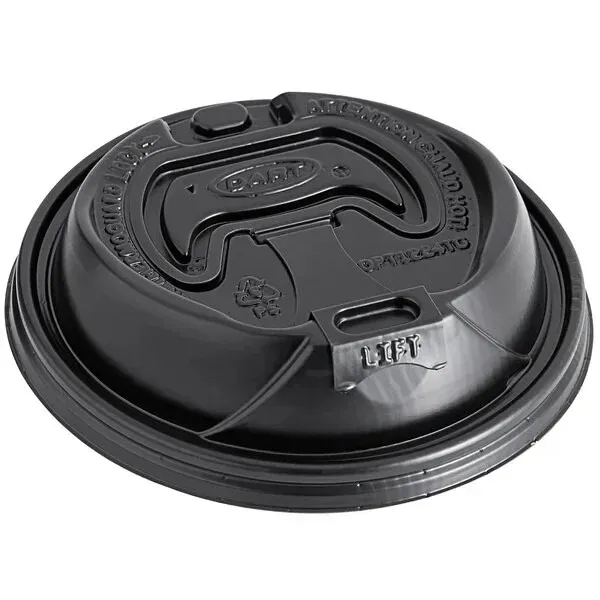 12 Oz. - 20 Oz. Insulated Paper Cup Lid, Black - 12 Oz. - 20 Oz. Insulated Paper Cup Lid, Black - Image 0 of 1